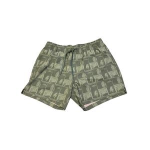 Bearbottom Swim Shorts 5.5 Inseam Printed Green Coastal Preppy Men XL